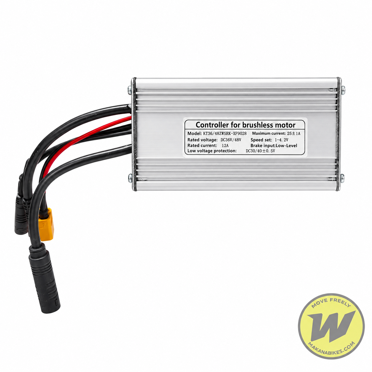 Controlador KT 48V 25A para motor eléctrico 500W