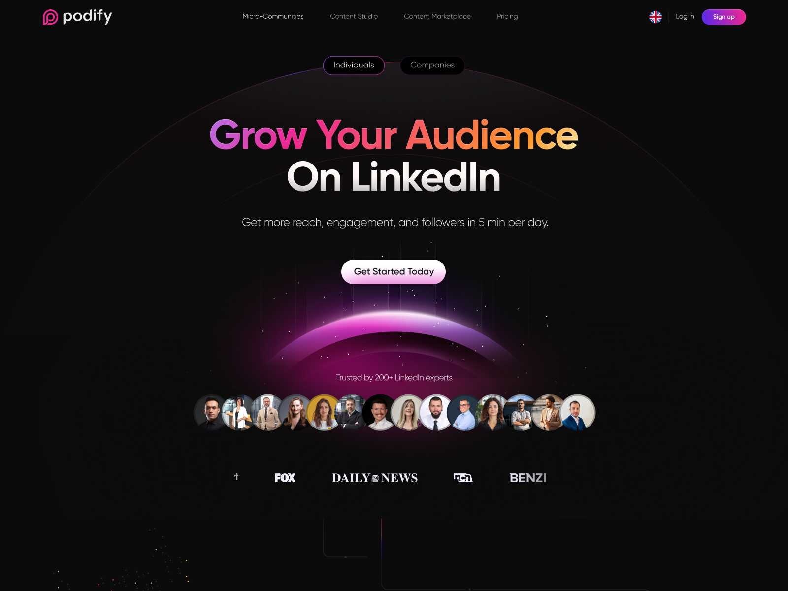 Podify.io screenshot