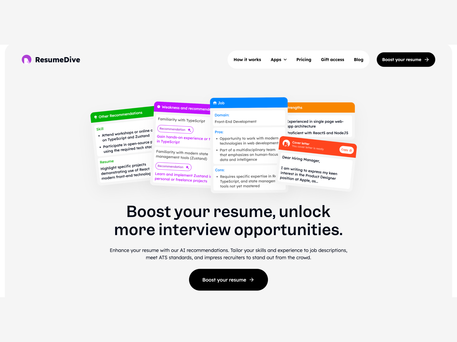 ResumeDive screenshot