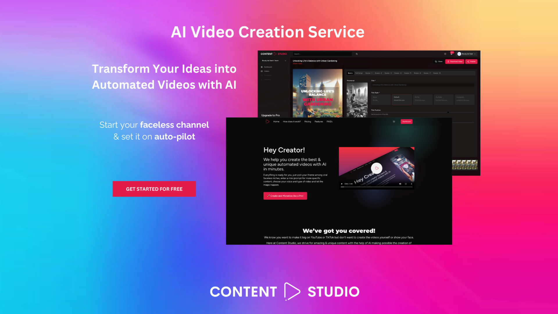 ContentStudio AI screenshot