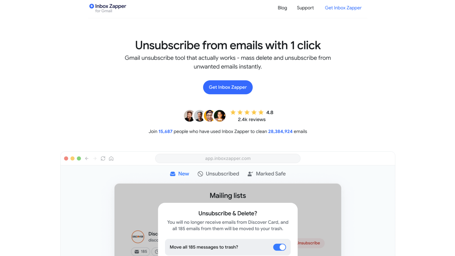 Inbox Zapper screenshot