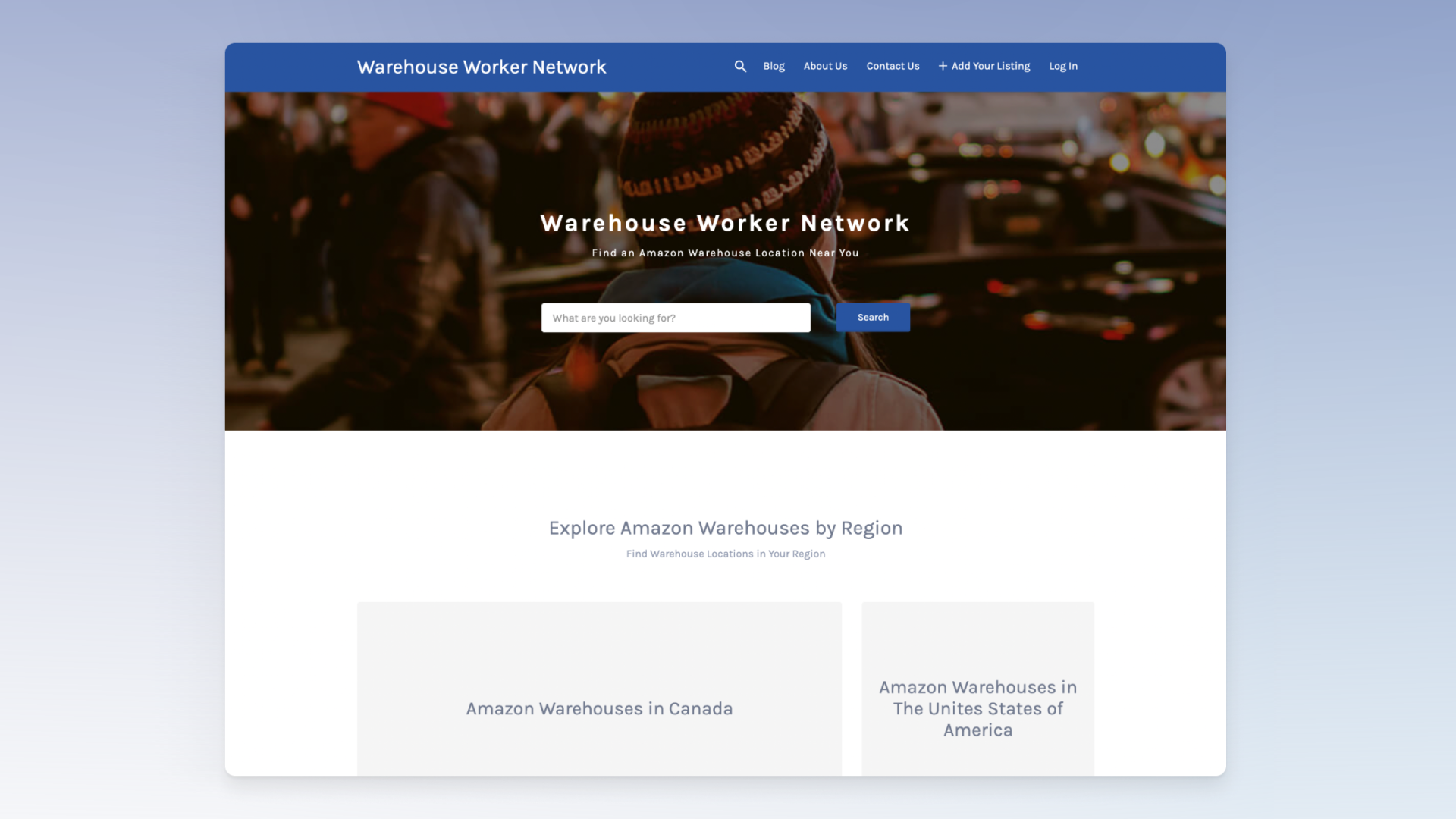 Warehouse Worker Network screenshot
