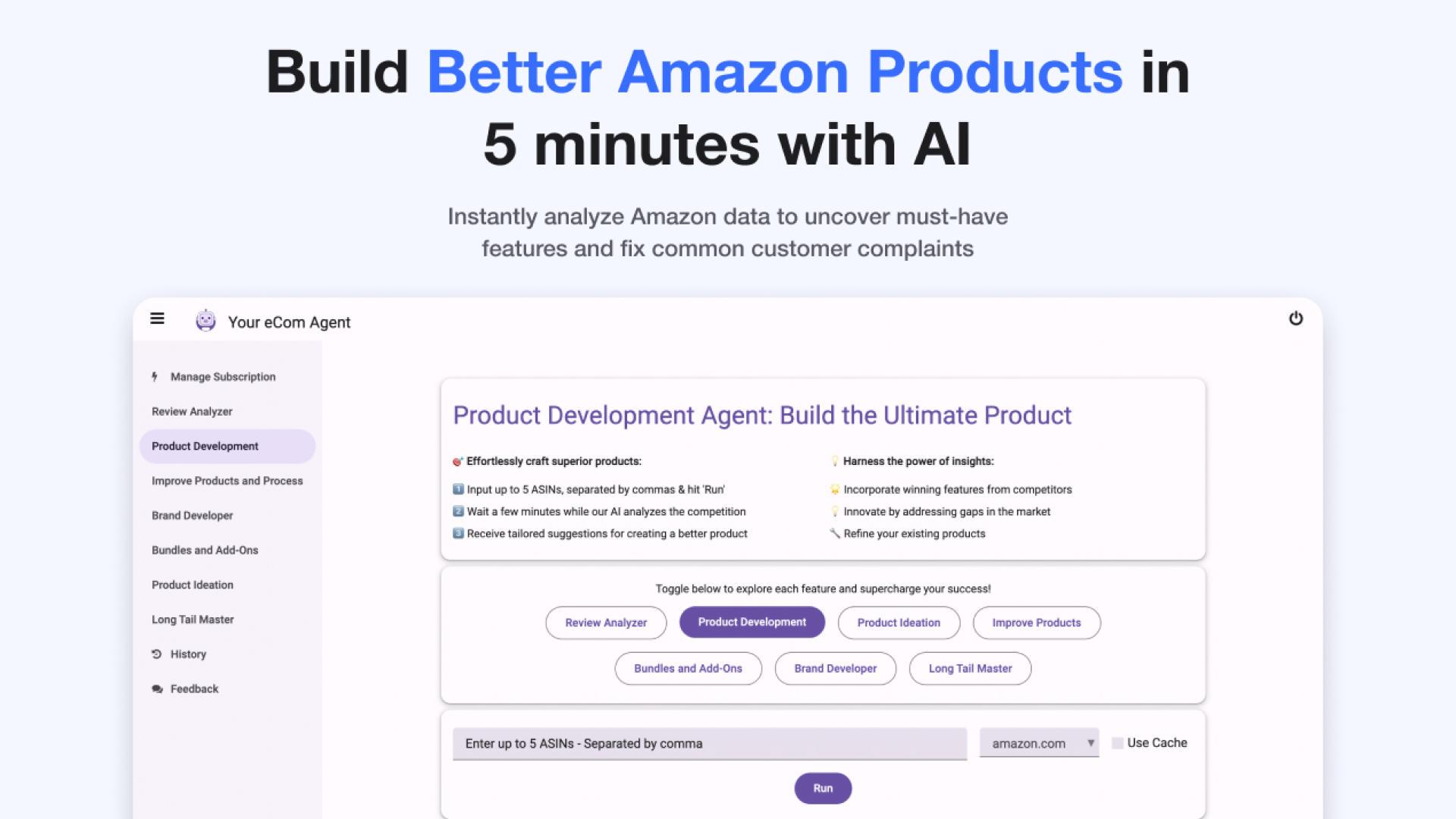 Your eCom Agent screenshot