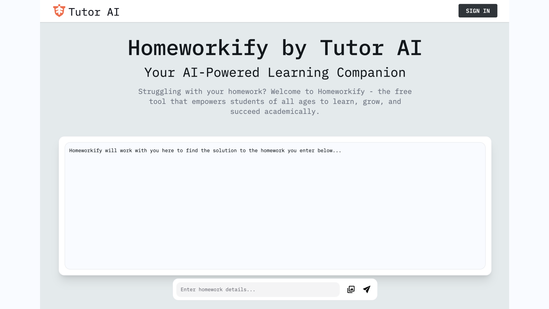 Homeworkify by Tutor AI screenshot
