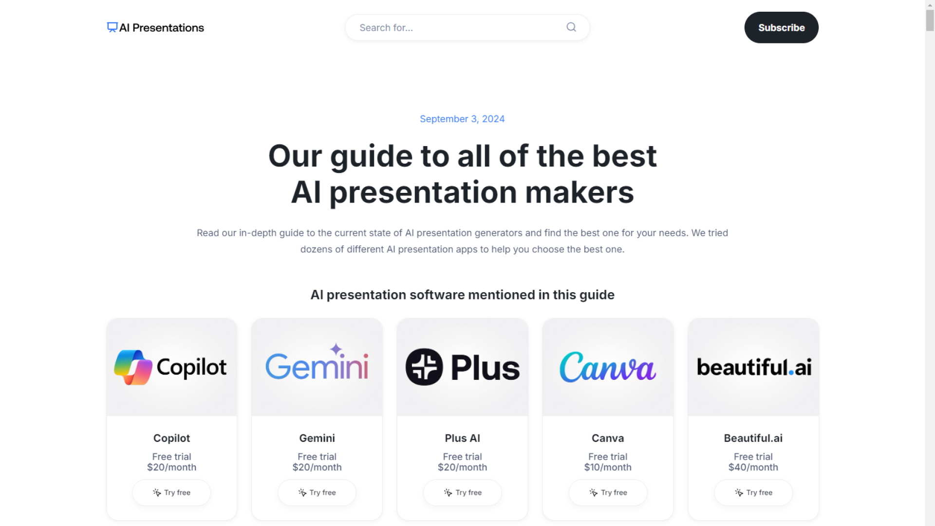 AI Presentation Makers screenshot