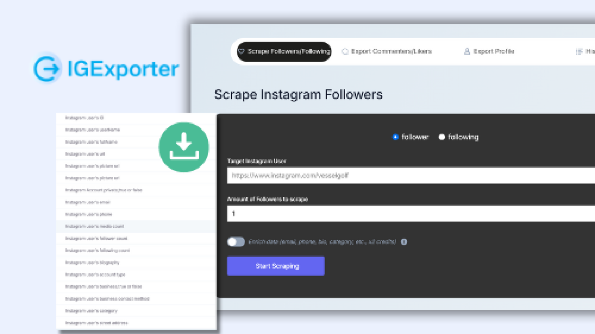 IGExporter screenshot