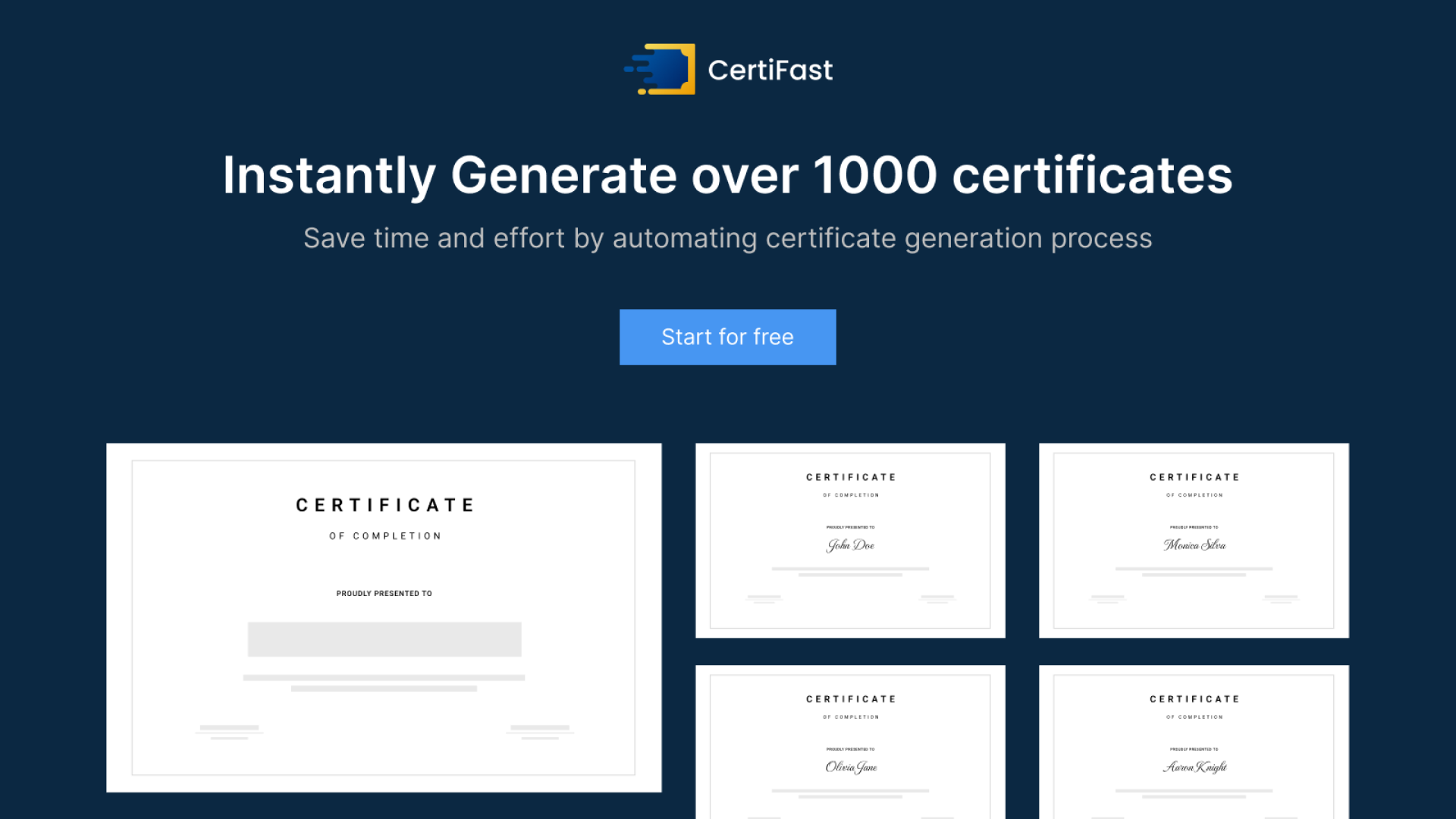 Certifast screenshot
