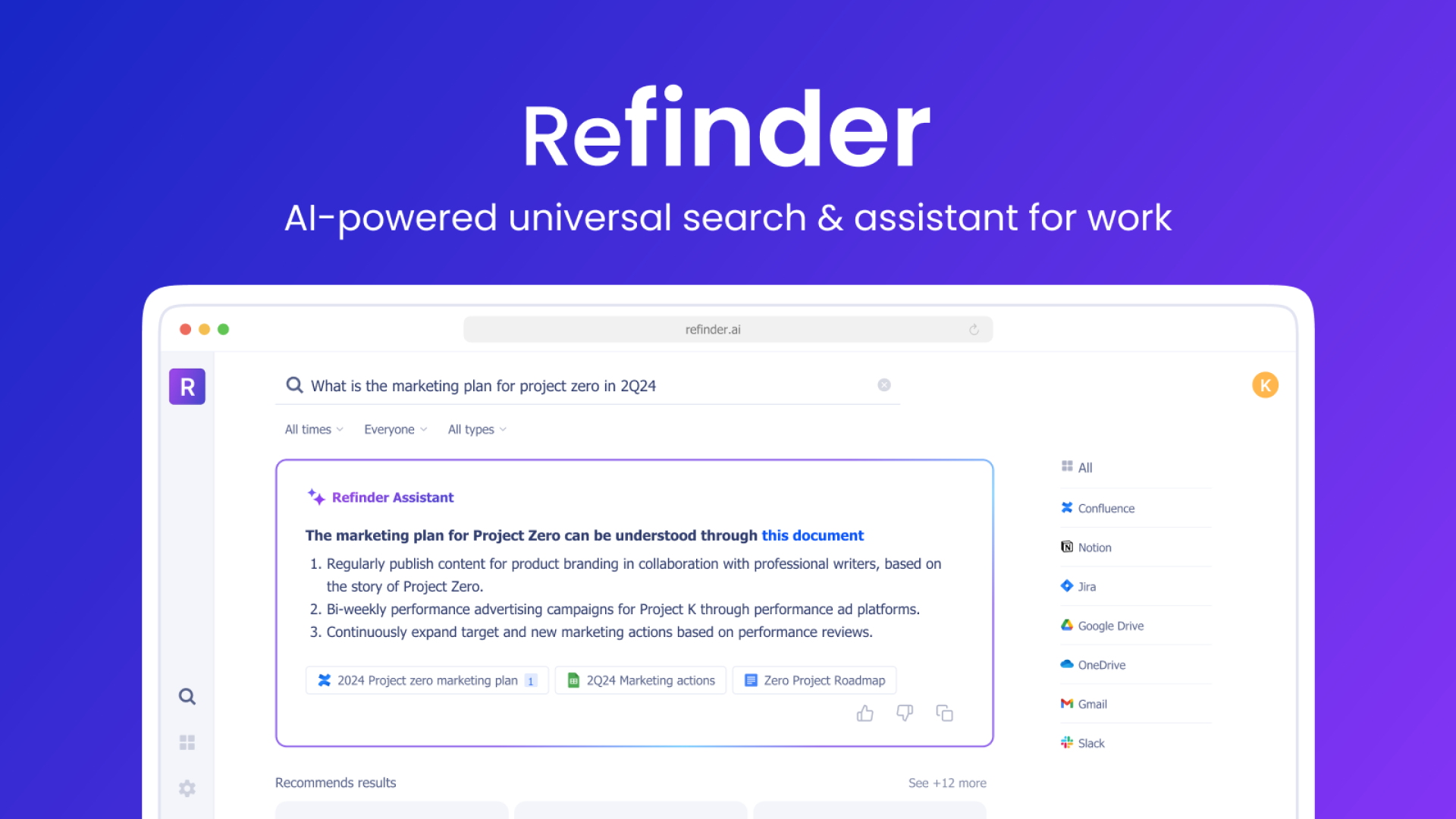 Refinder AI screenshot