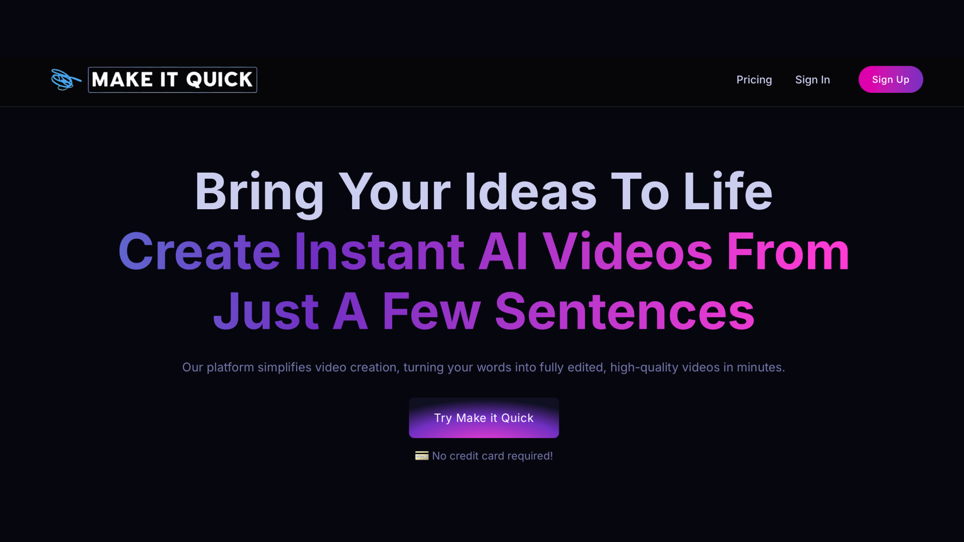 Make It Quick screenshot
