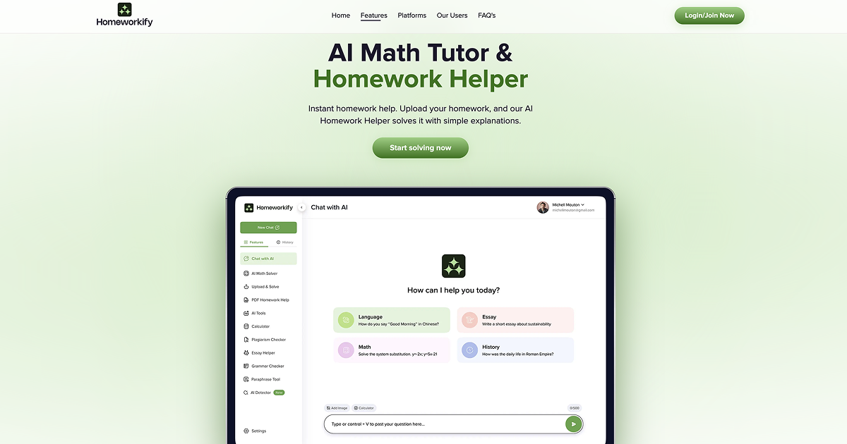 Homeworkify screenshot
