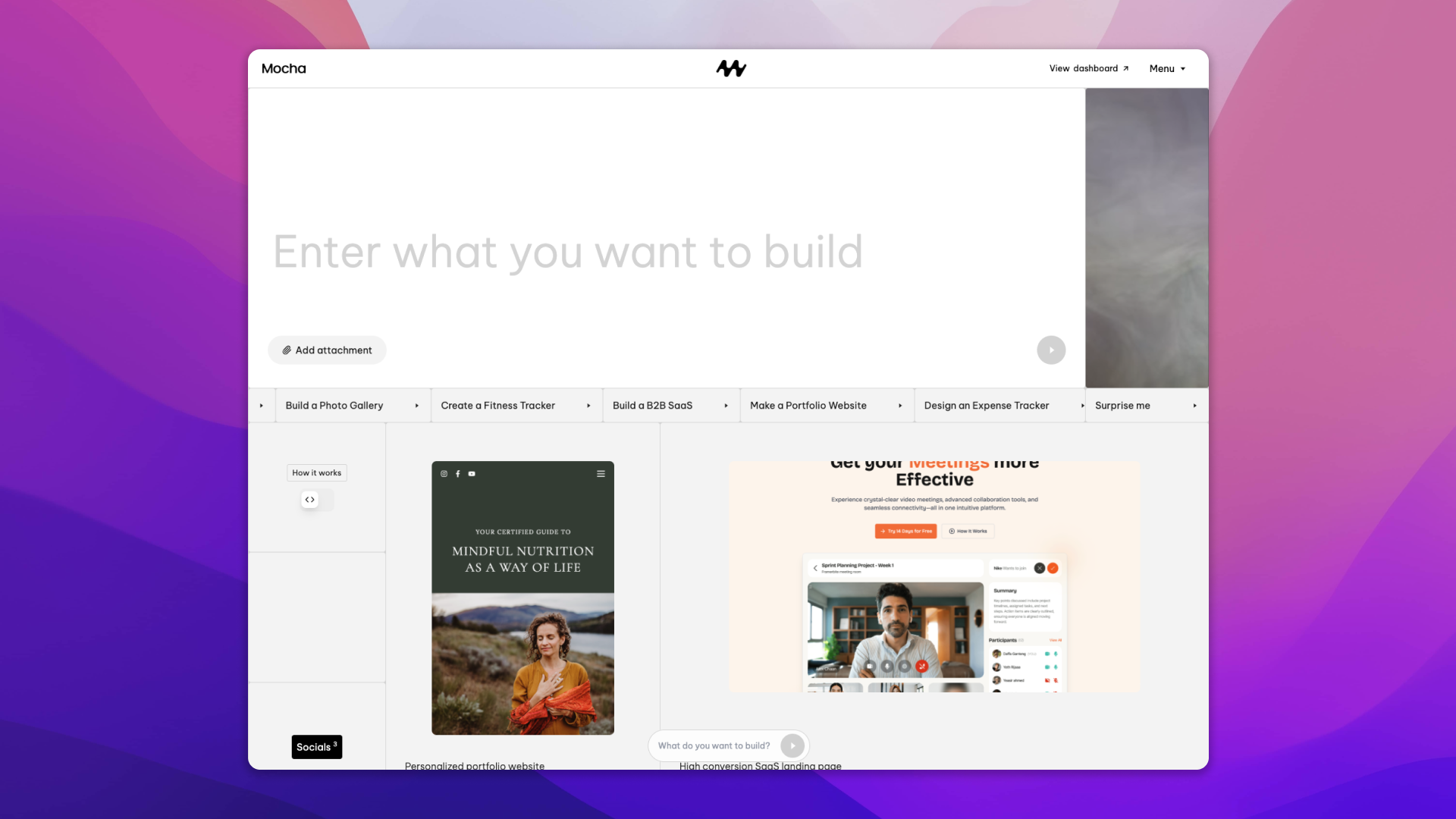 Mocha screenshot