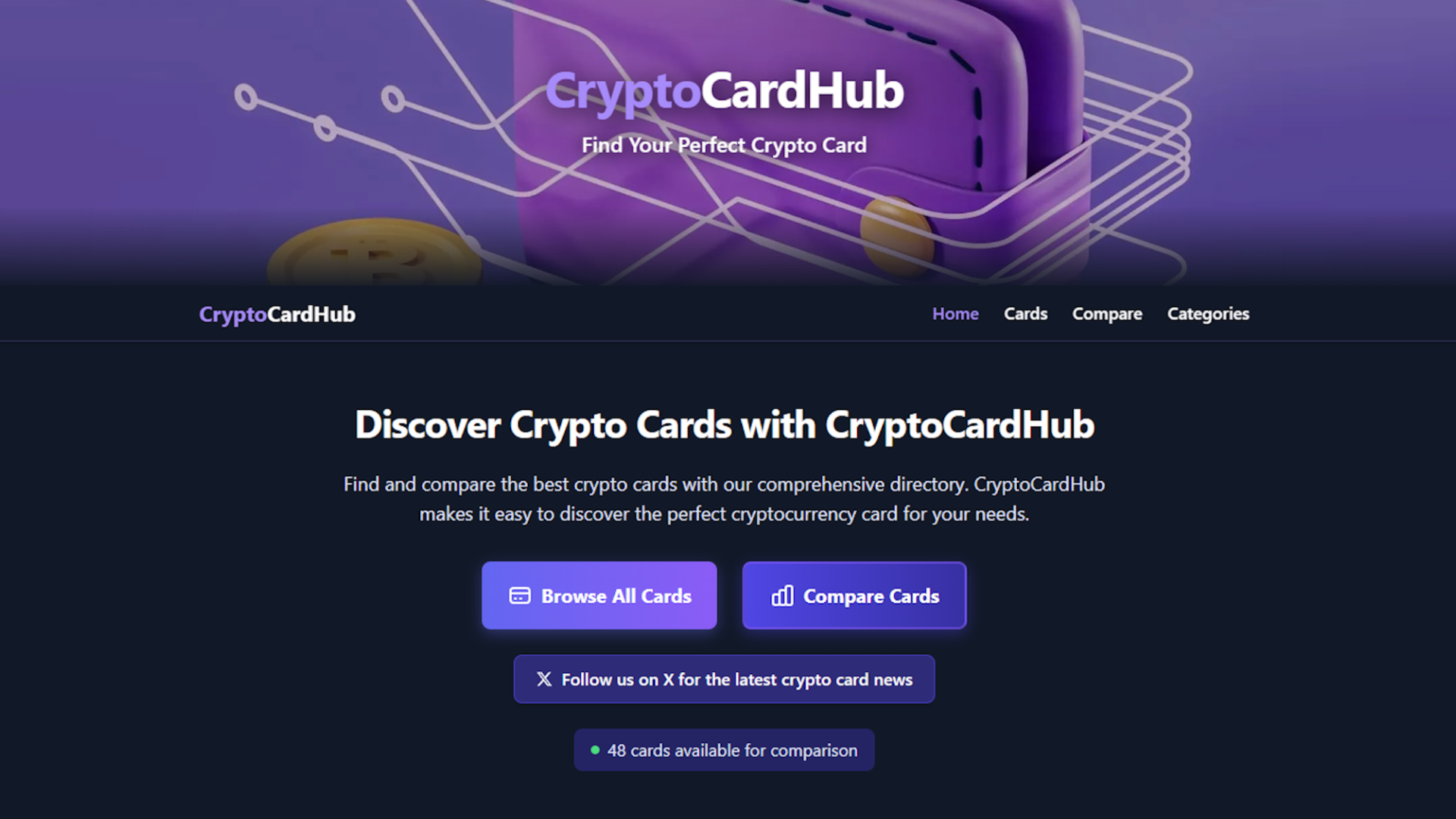 CryptoCardHub screenshot