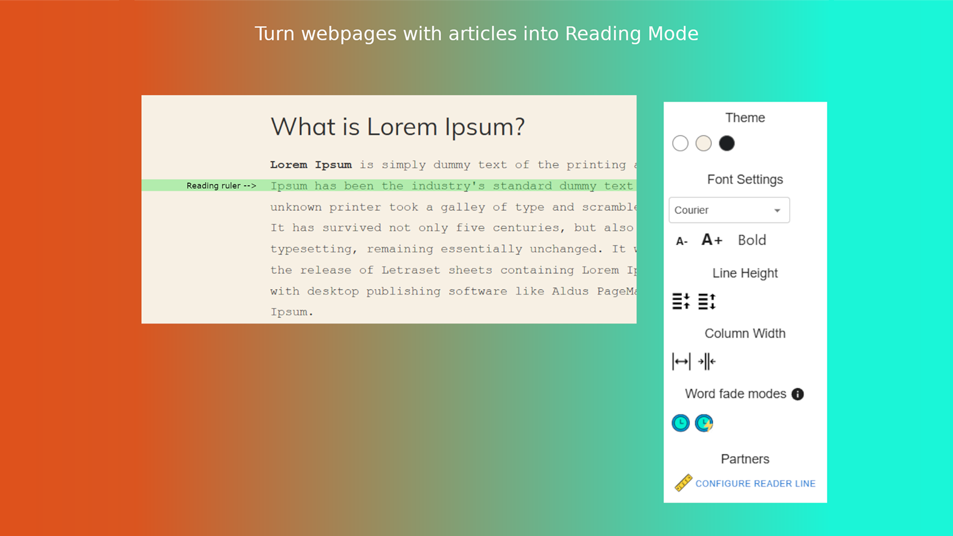 Chrome Reader Mode screenshot