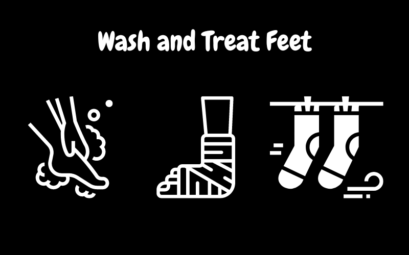 Wash, treat your feet