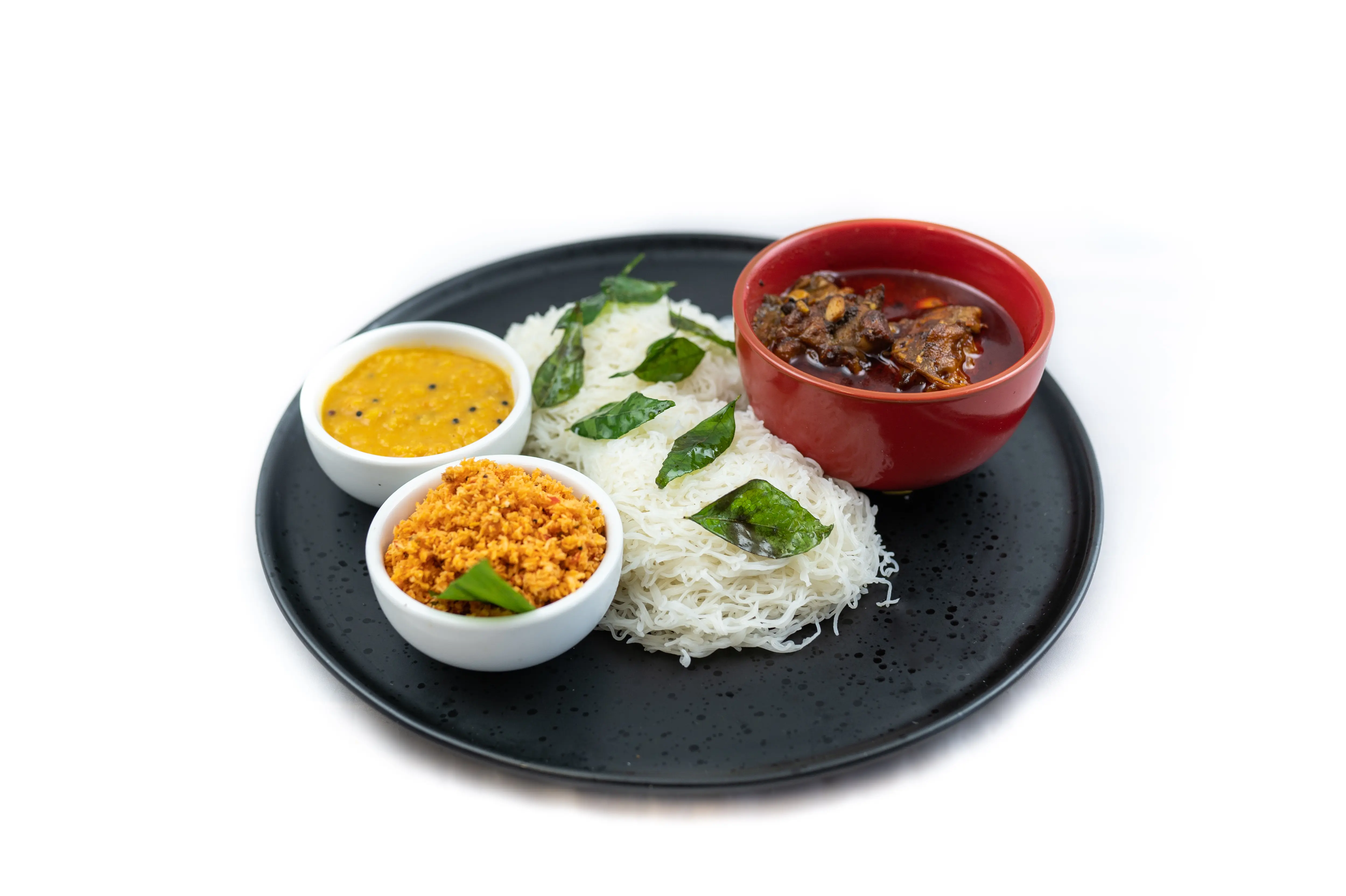 Sri Lankan string hoppers with curry CeylonExplora