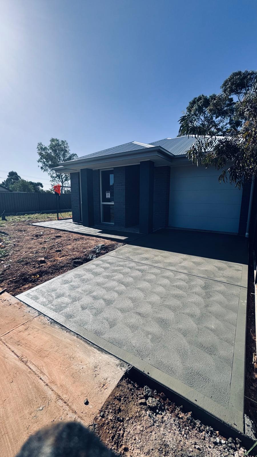 swirl finish standard plain grey concrete