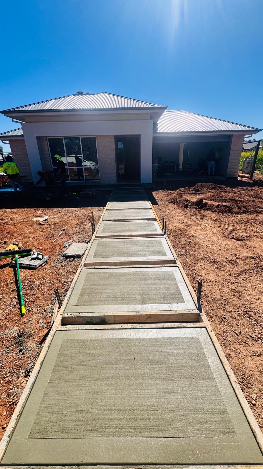 Standard plain grey concrete steps