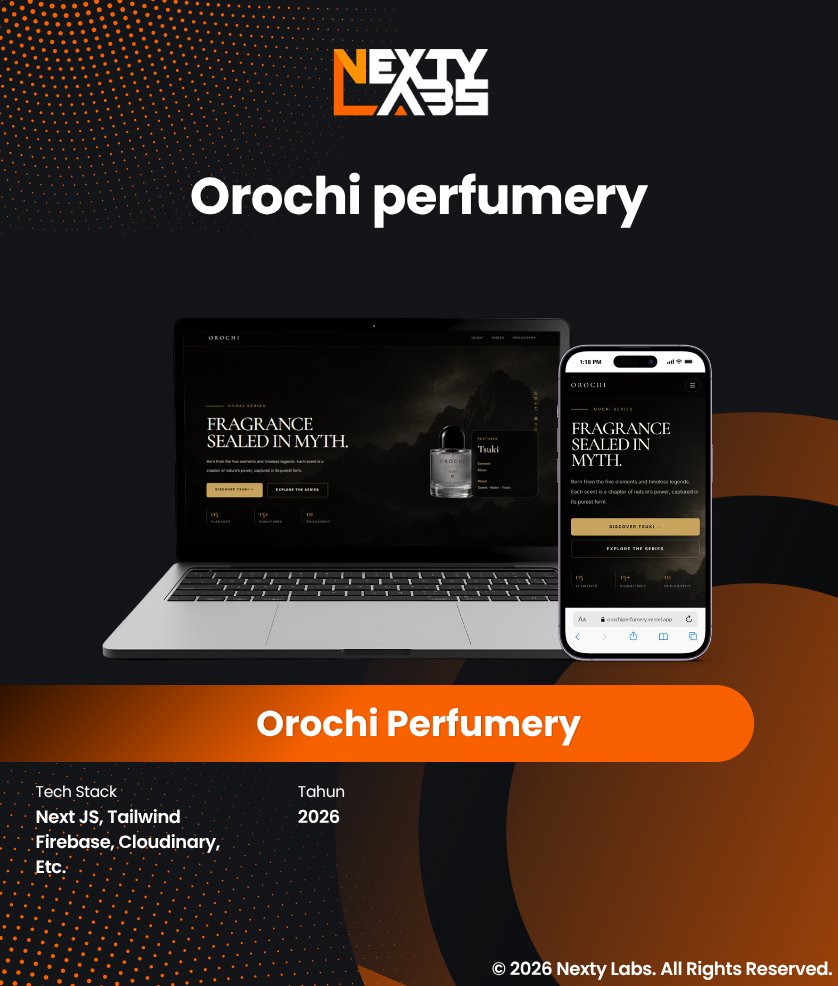 Project Landing Page Orochi Perfumery Nexty Labs