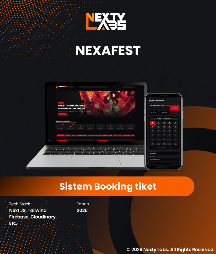 Project NexaFest sistem booking tiket online Nexty Labs