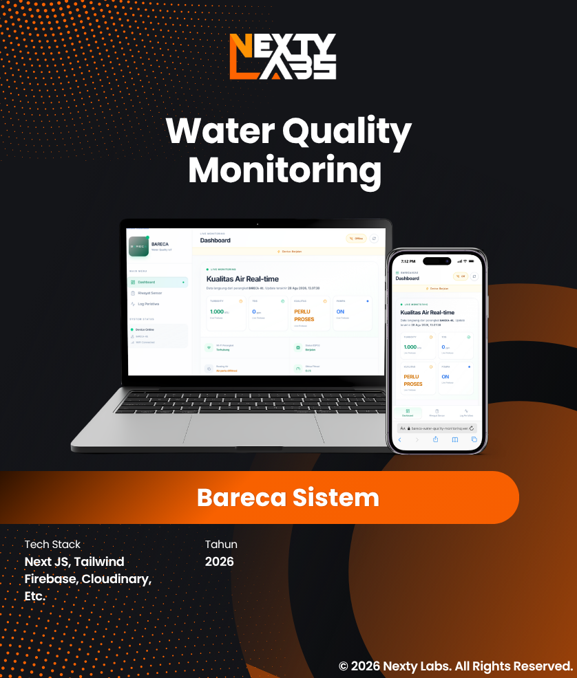 Project Bareca Sistem - Water Quality Monitoring Nexty Labs