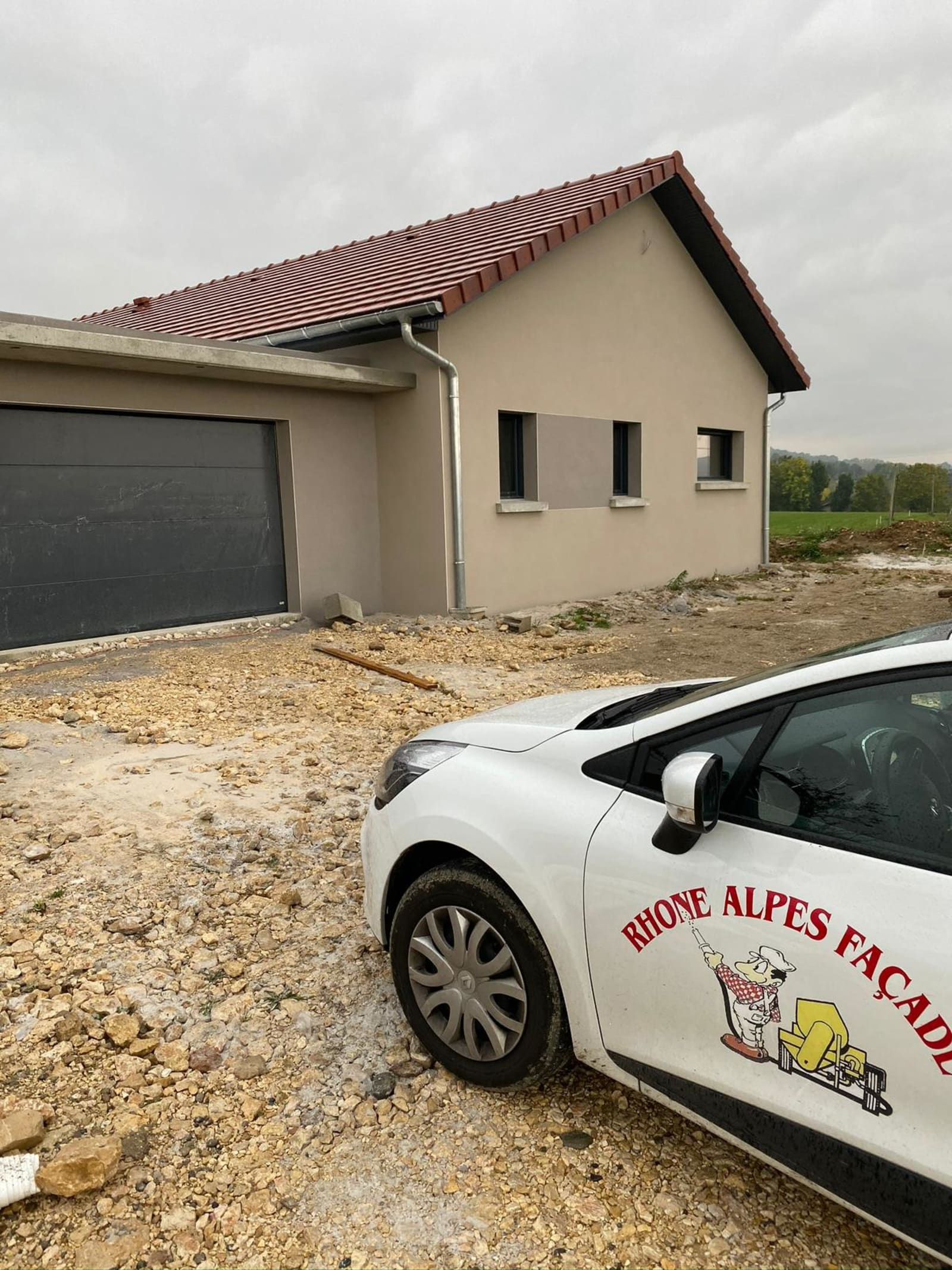 Application de crépi de façade