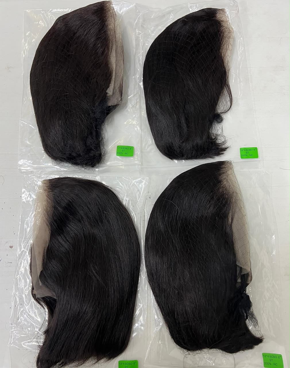 13x4 8 inch black bob