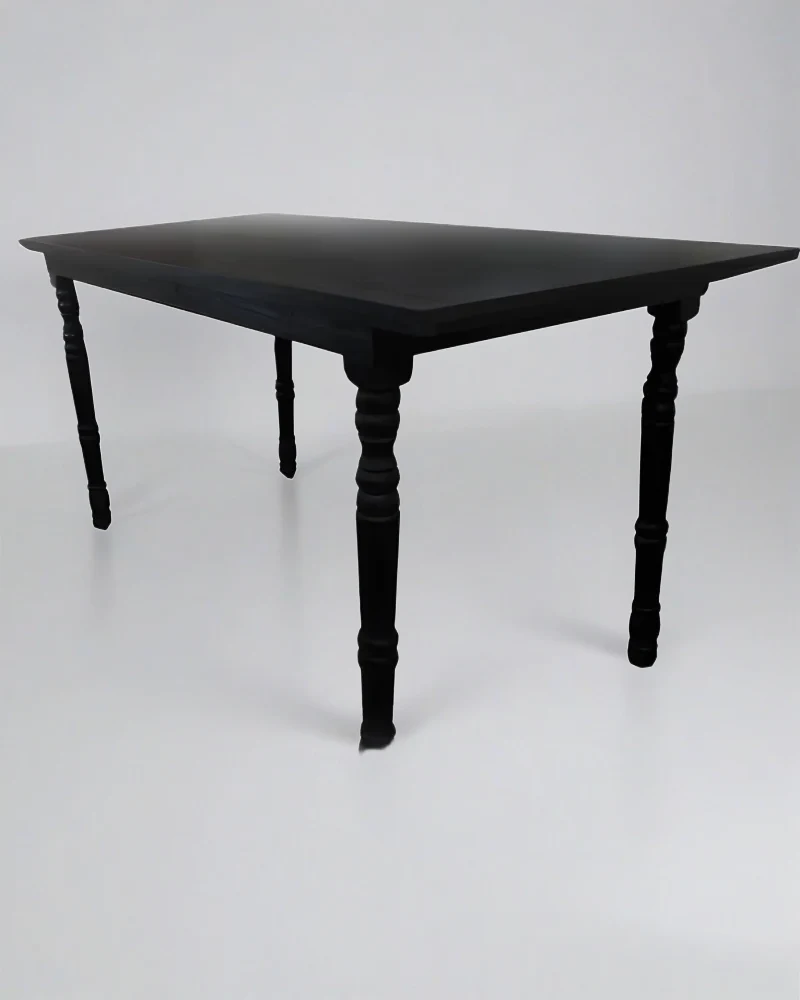 Black Wooden Rectangular High Table