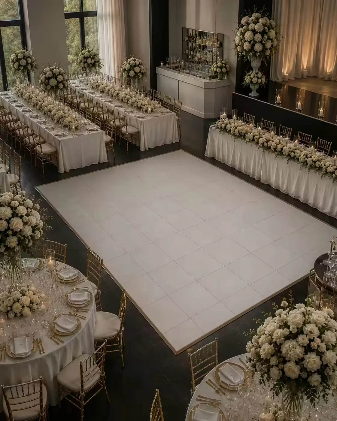 All White Dance Floor