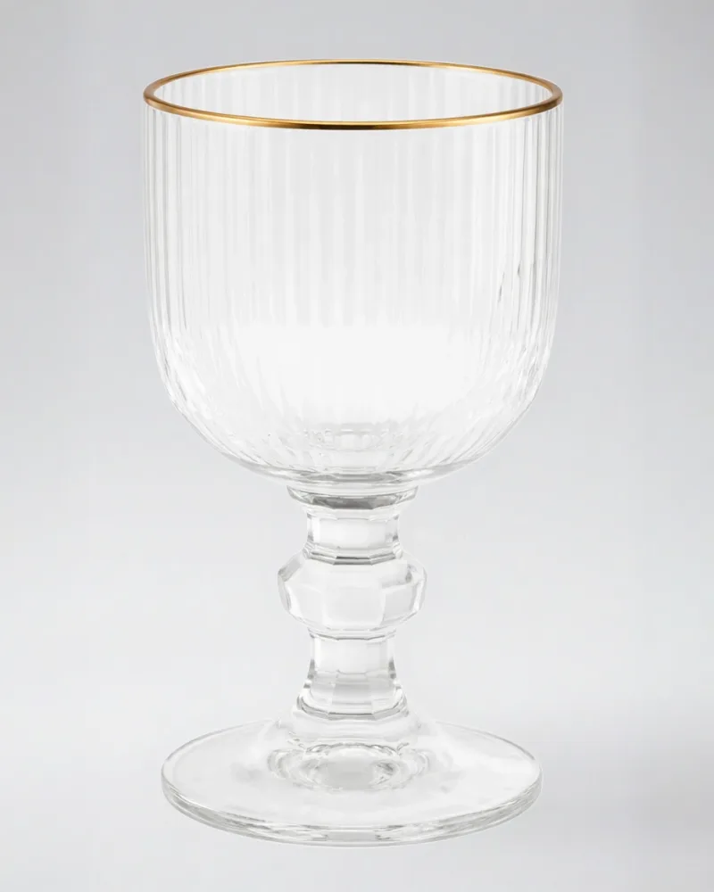 Gold Rim Wine Glass