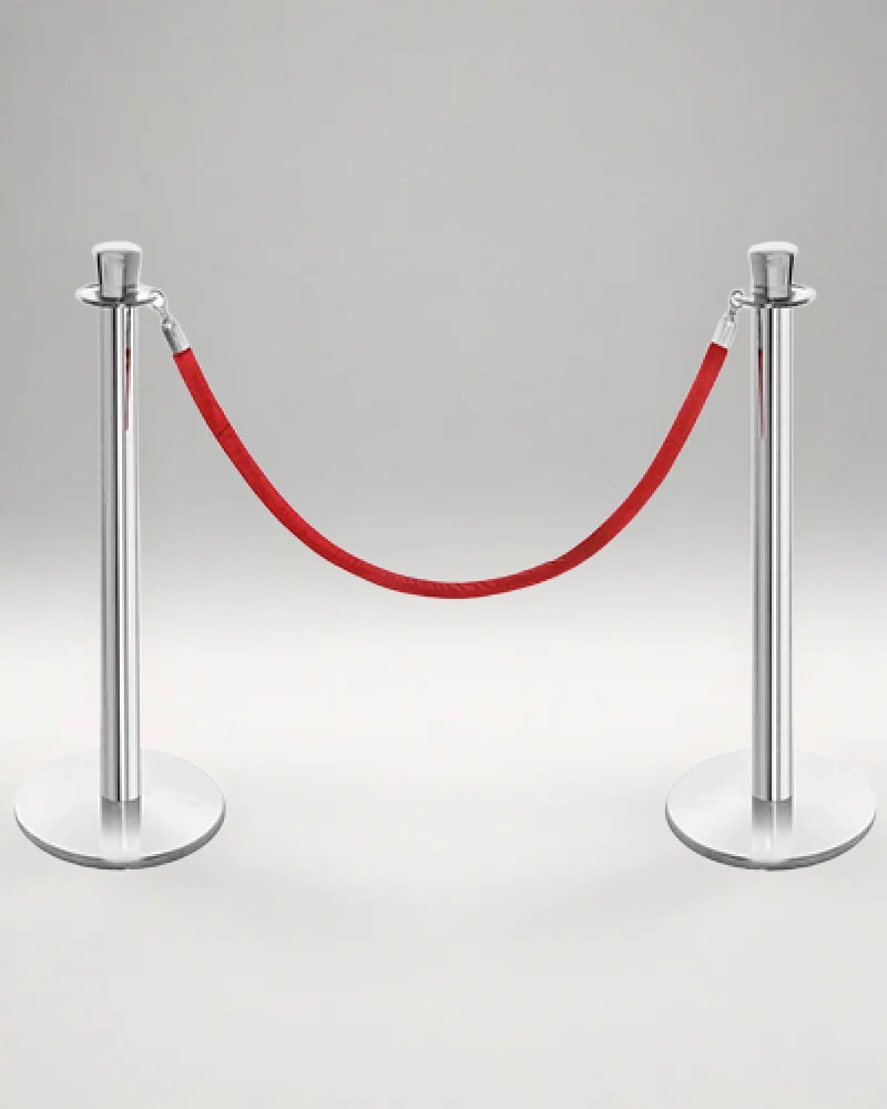 Silver Stand with Rope