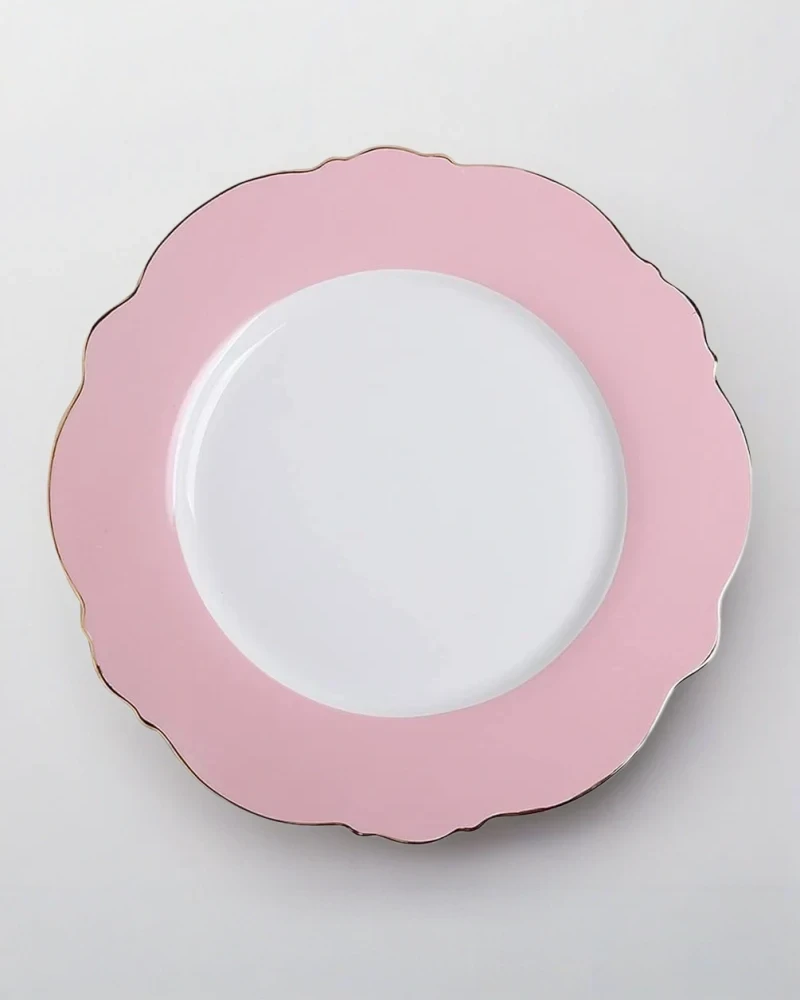Underplate Pink with Gold Rim