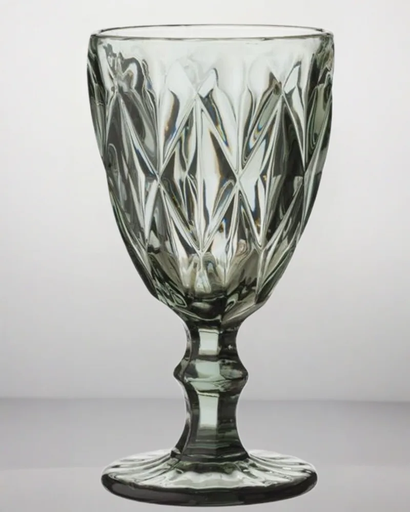 Vintage Grey Wine Glass