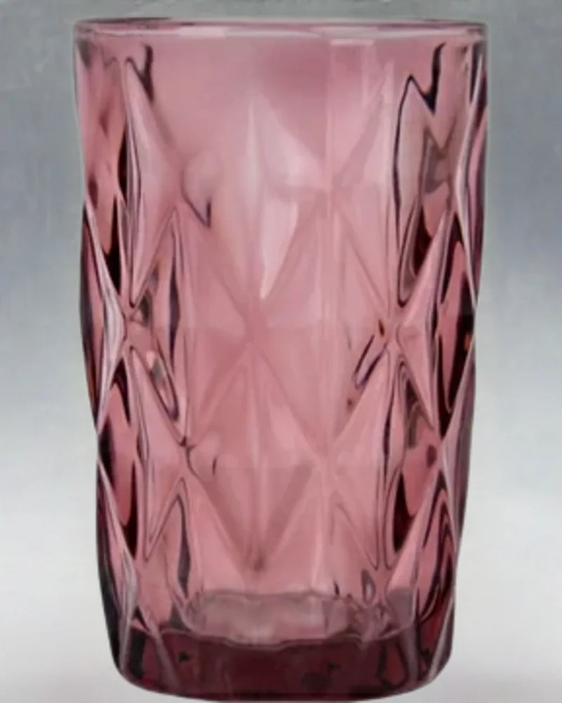 Vintage Pink Water Glass