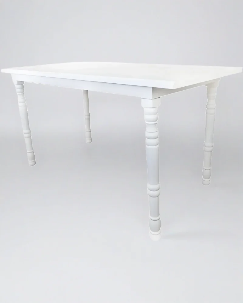 White Wooden Rectangular High Table