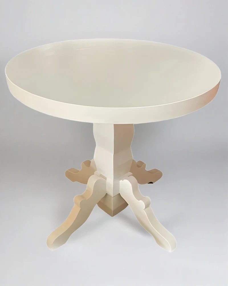 Wedding Cake Table White Wooden Round