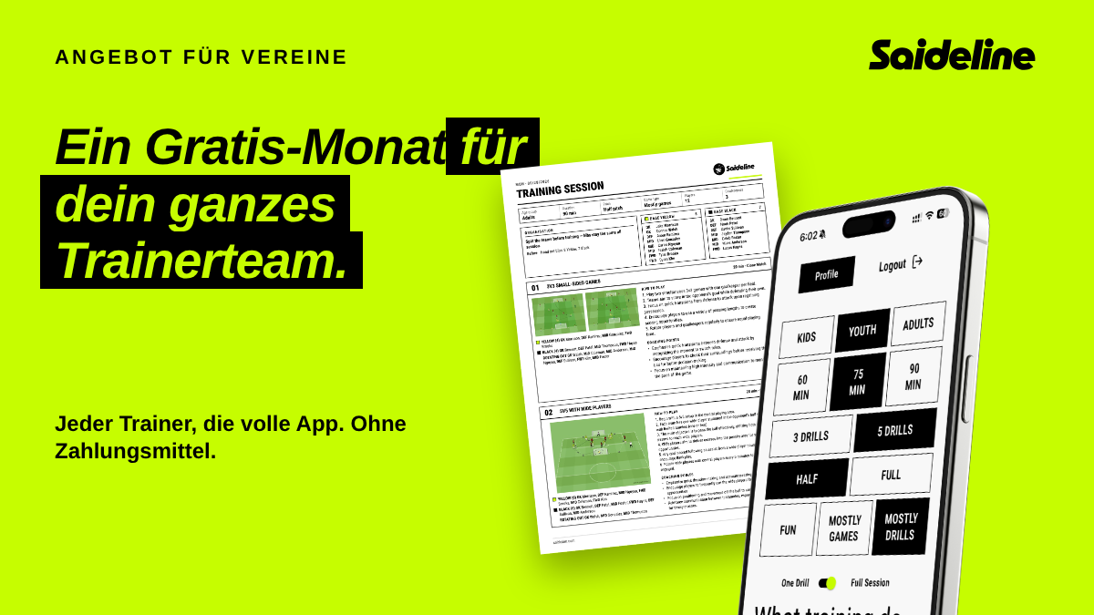 Kostenlos testen für alle Trainer:innen im Verein