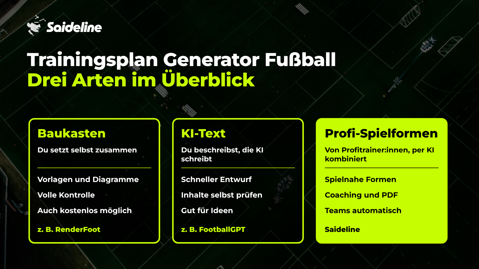 Trainingsplan Generator Fußball: Drei Arten und worauf es ankommt
