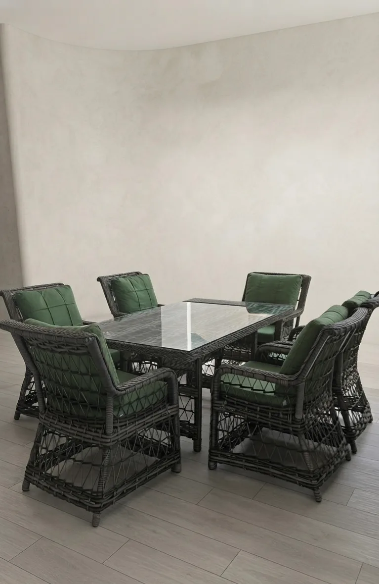 Mira Rattan Yemek Takımı 6 Kişilik