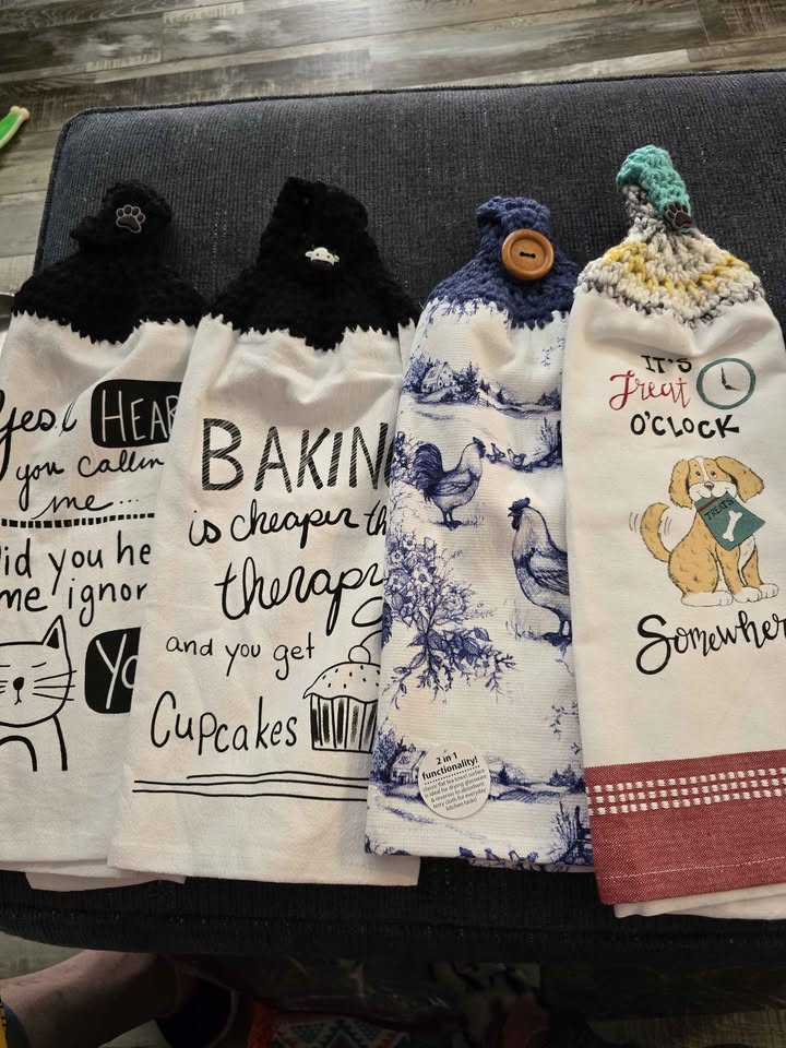 Double Sided Crocheted Hand Towels