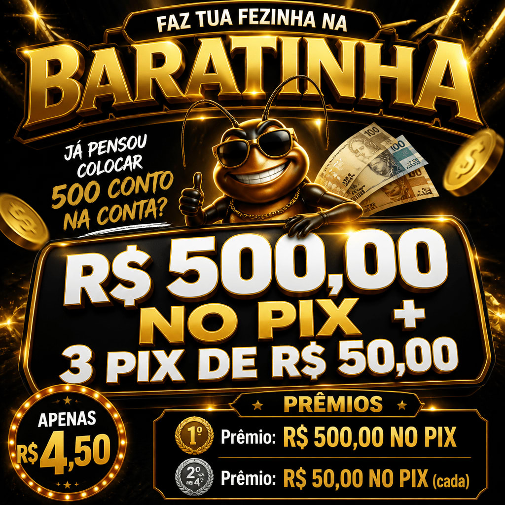 R$ 500,00 NO PIX + 3 PIX DE R$ 50,00