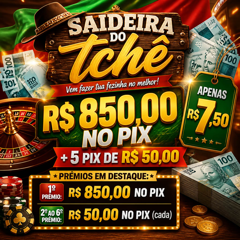 R$ 850,00 NO PIX + 5 PIX DE R$ 50,00