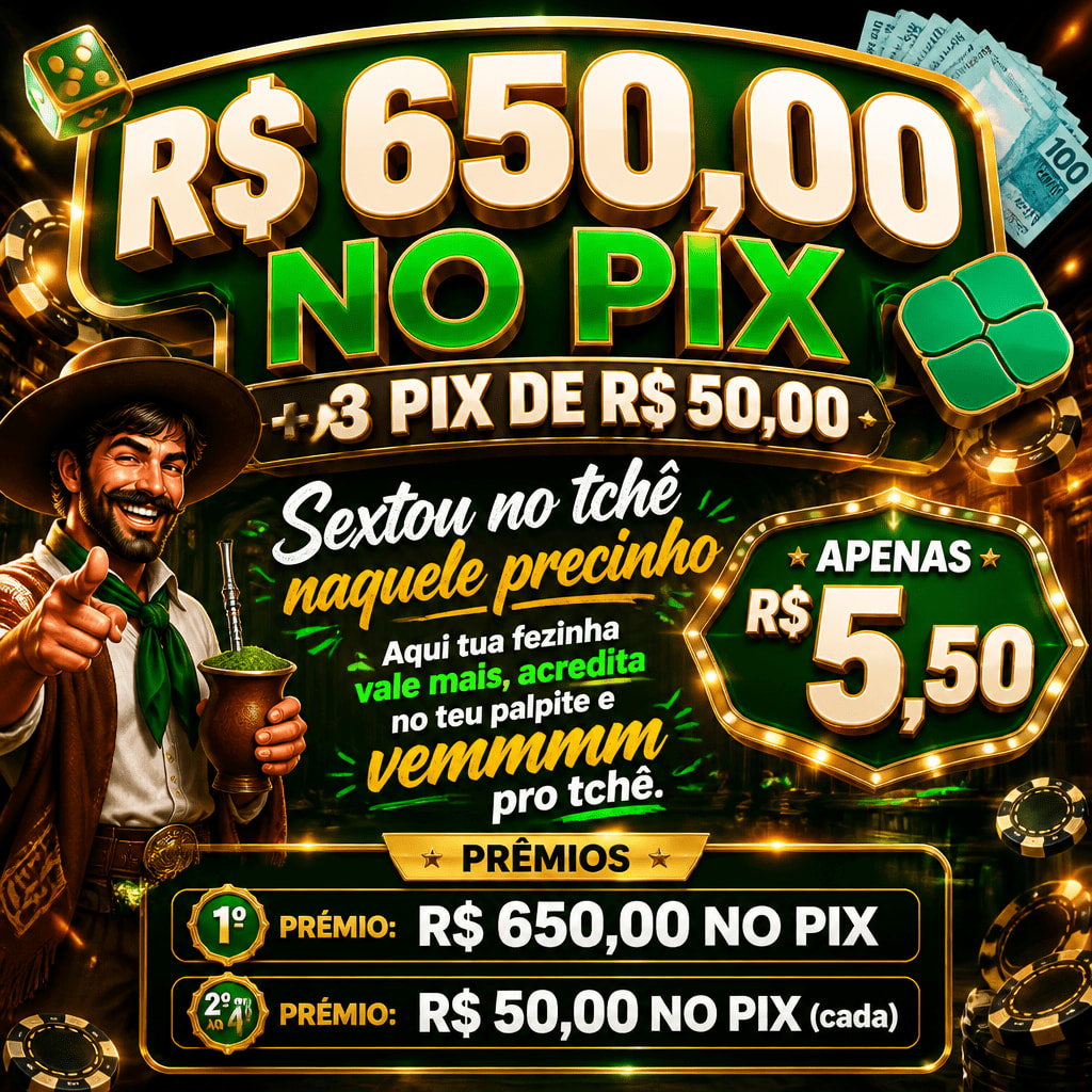 R$ 650,00 NO PIX + 3 PIX DE R$ 50,00