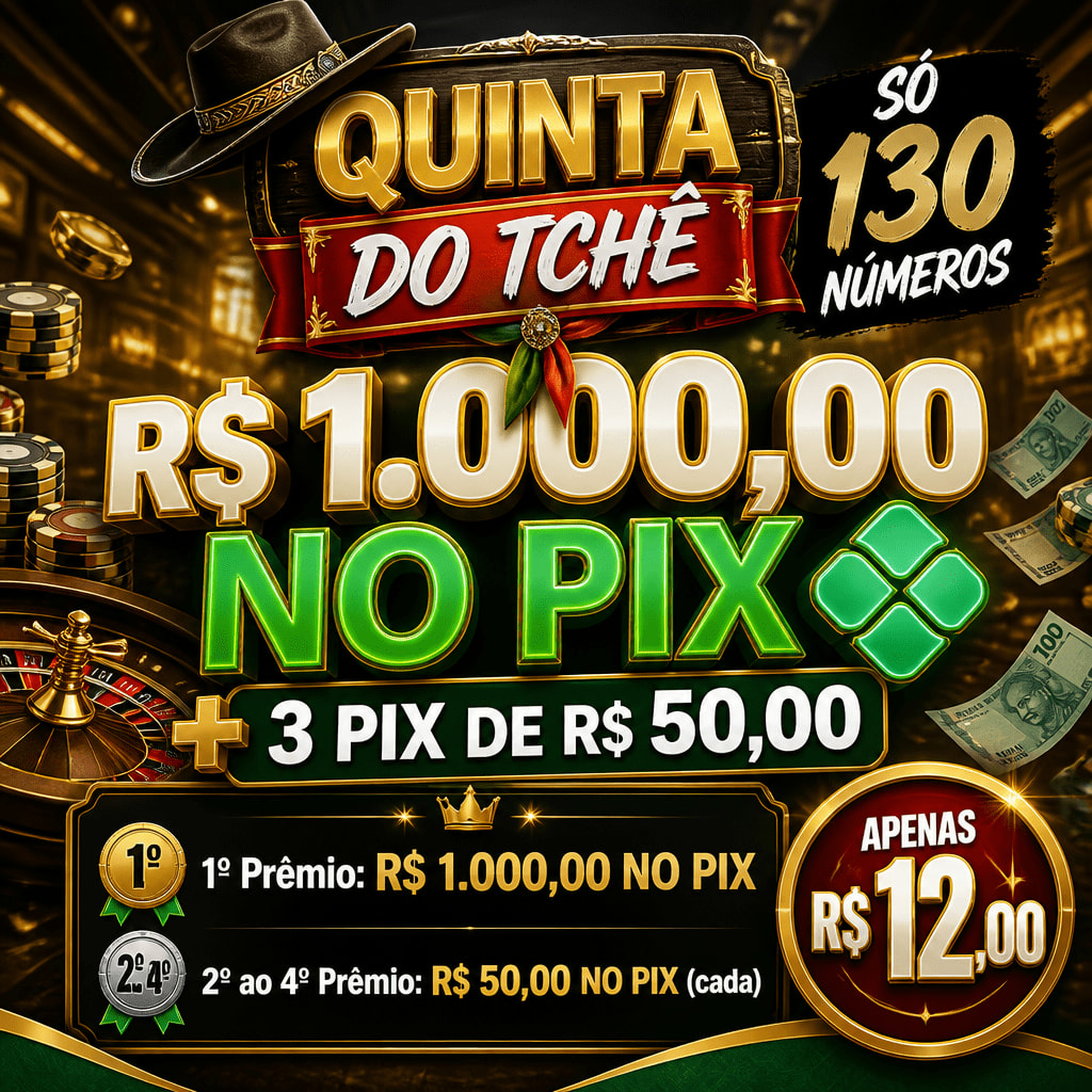 R$ 1.000,00 NO PIX +  3 PIX DE R$ 50,00