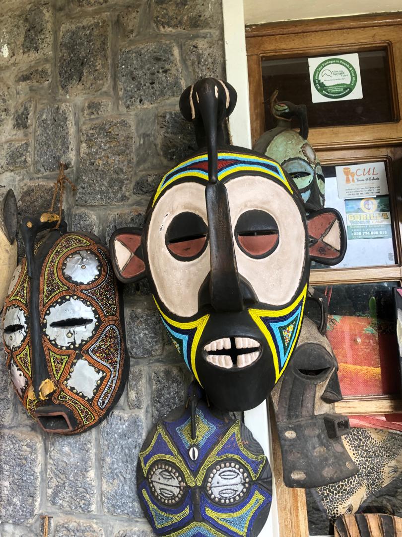 BEADED MASKS - Authentic Rwandan Art at Harinda Art Ltd, Kinigi, Rwanda