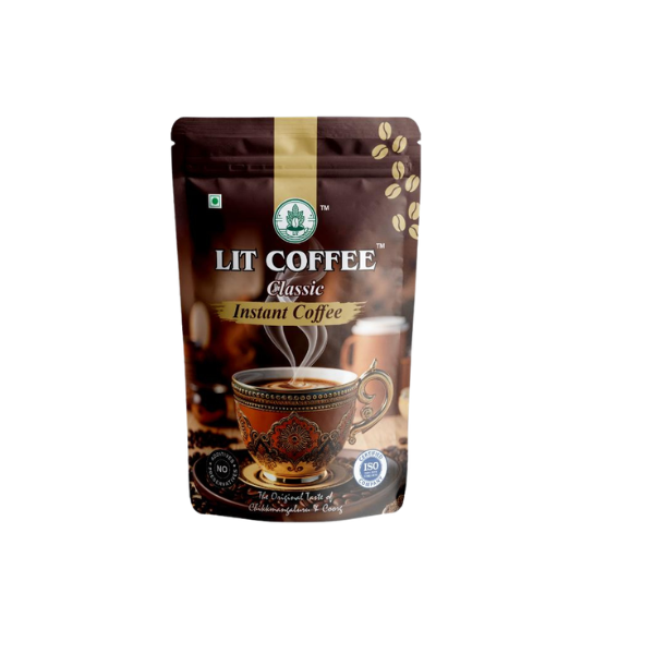 Lit Coffee instant coffee powder jar