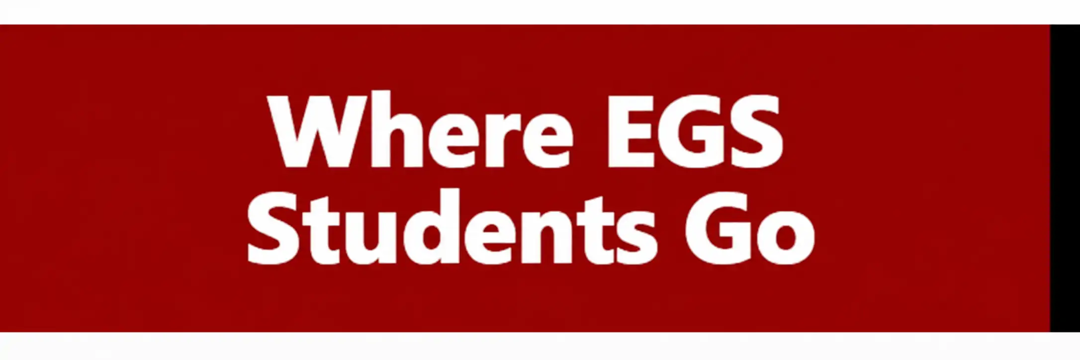 Where EGS Students Go