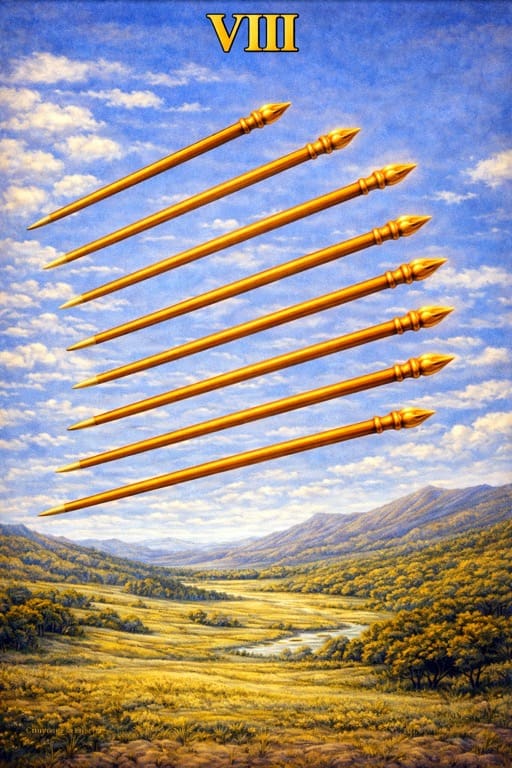 Eight Of Wands Tarot Card Meaning Action Change Momentum