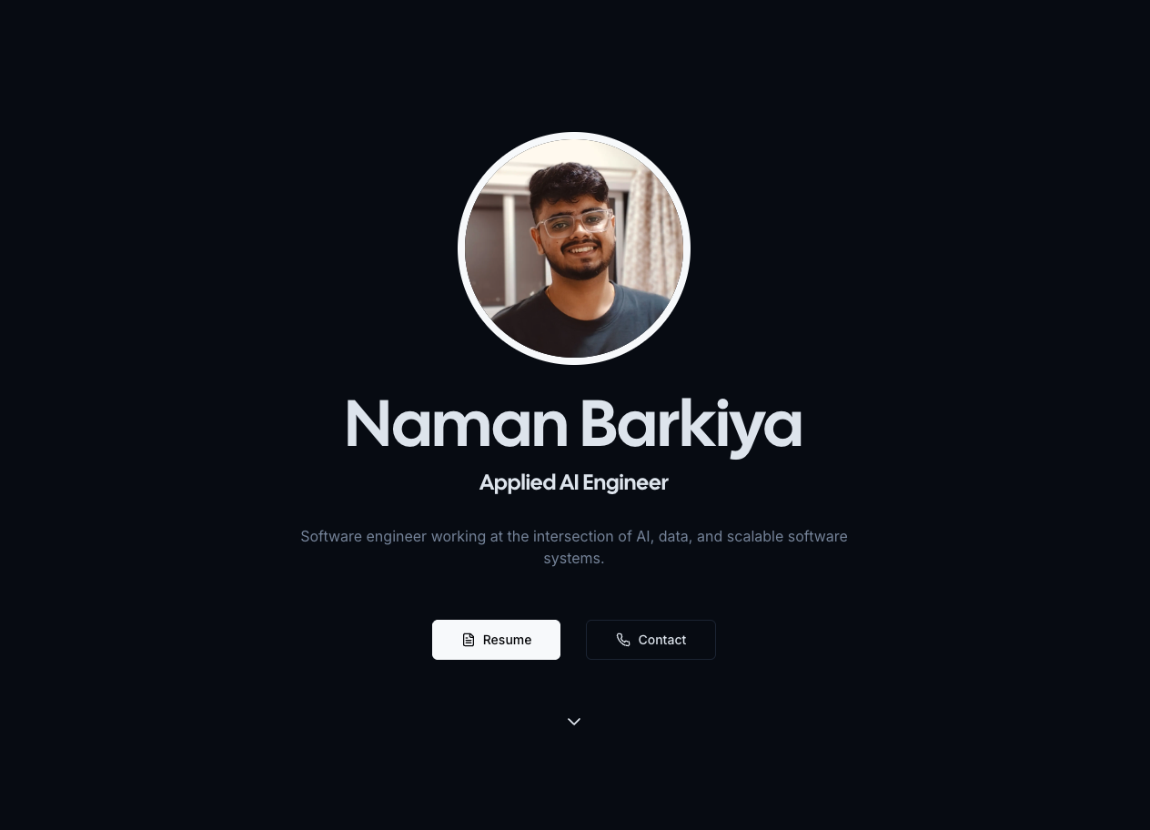 Experience | Professional Experience Timeline | Naman Barkiya - Applied ...