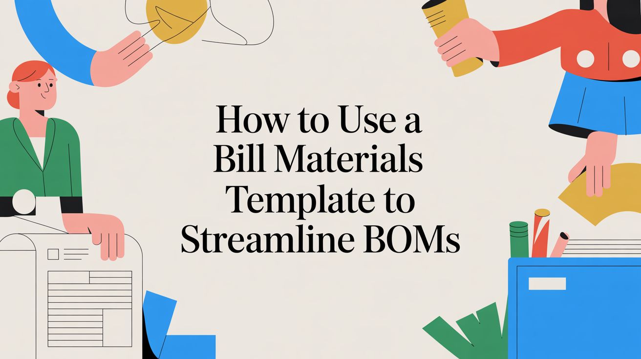 How to Use a bill materials template to streamline BOMs