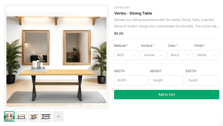pricing configurator timbercloud